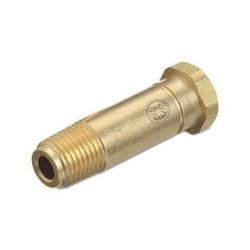 Regulator Inlet Nipple – CO2, 1/4 in NPT, 2", Brass, CGA-320