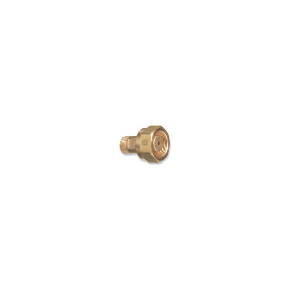 Brass Cylinder Adaptor – CGA-520 B Tank Acetylene to CGA-300 Commercial Acetylene