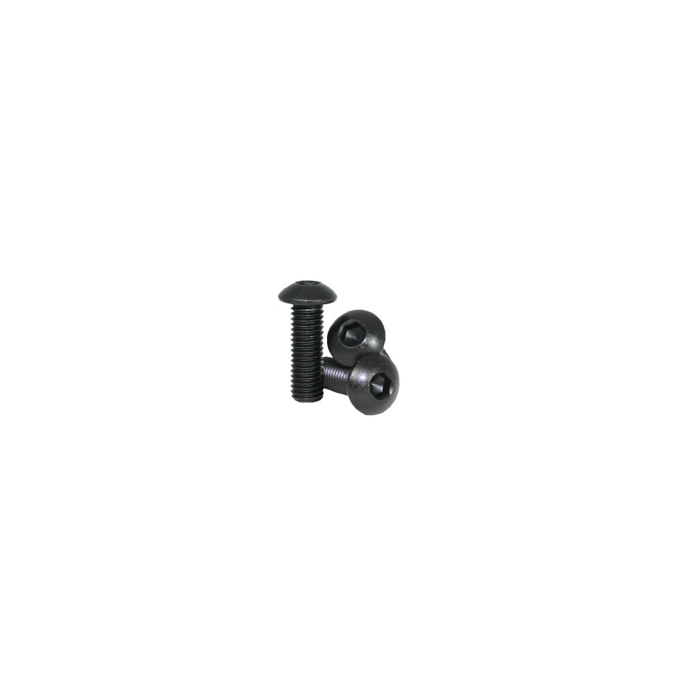 M8-1.25 x 35 Full Thread ISO 7380 Button Head Socket Cap Screw, Class 10.9, Thermal Black Oxide