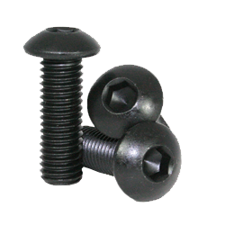 M8-1.25 x 10 Full Thread ISO 7380 Button Head Socket Cap Screw, Class 10.9, Thermal Black Oxide