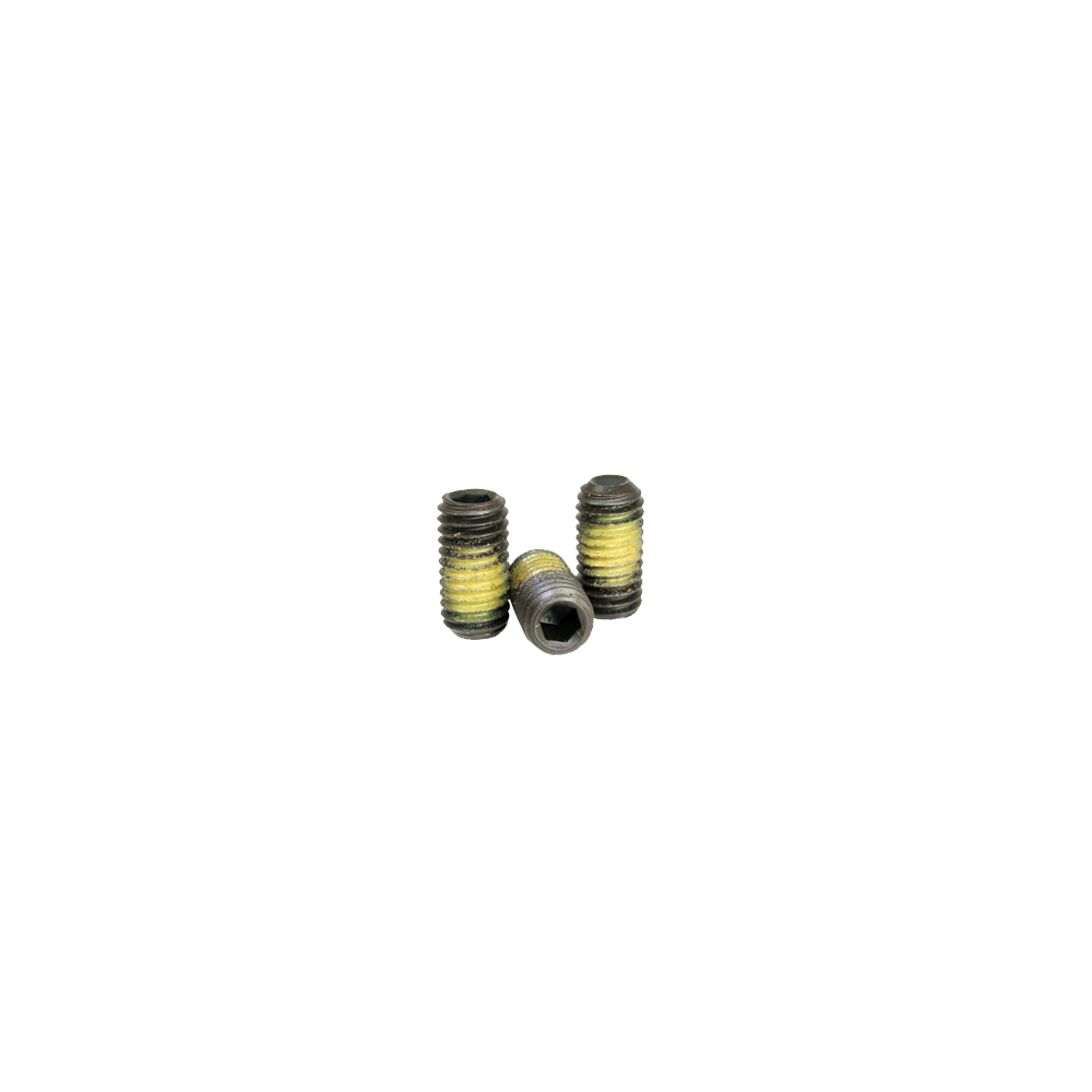 6-32 x 5/8 Alloy Steel Chemical Black Oxide Socket Set Screw, Cup Point with Nylon Patch