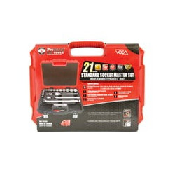 SOCKET MASTER SET 21 PC, 1/2 DR