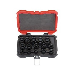 Impact Deep Socket Set, 15 PC, 1/2" Drive