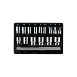 Standard Socket Set, 15 PC, 1/2" Drive