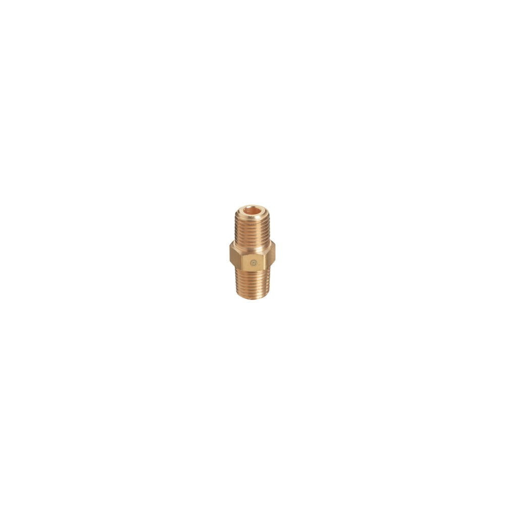 Pipe Thread Hex Nipples – 3000 PSIG, Brass, 1/4" NPT Male