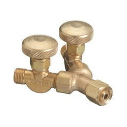 Valved Y Connections – 200 PSIG, Brass, Female/Male, RH, 9/16‑18