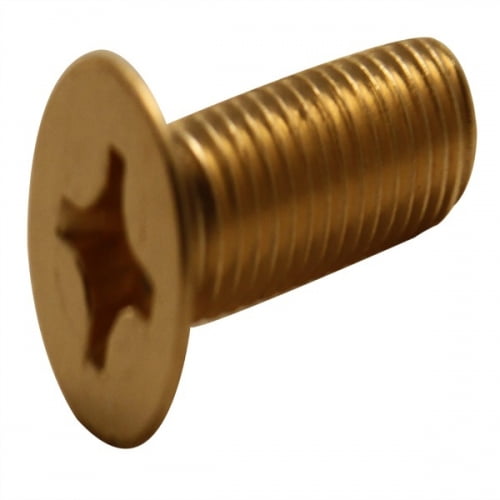 1/4-20 x 1 PHILLIPS FLAT MACHINE SCREW BRASS