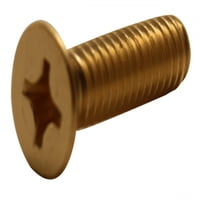 10-32 x 3/8 PHILLIPS FLAT MACHINE SCREW BRASS