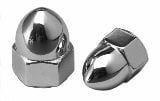 10 PC BAG CHROME 1/4-28 ACORN NUT