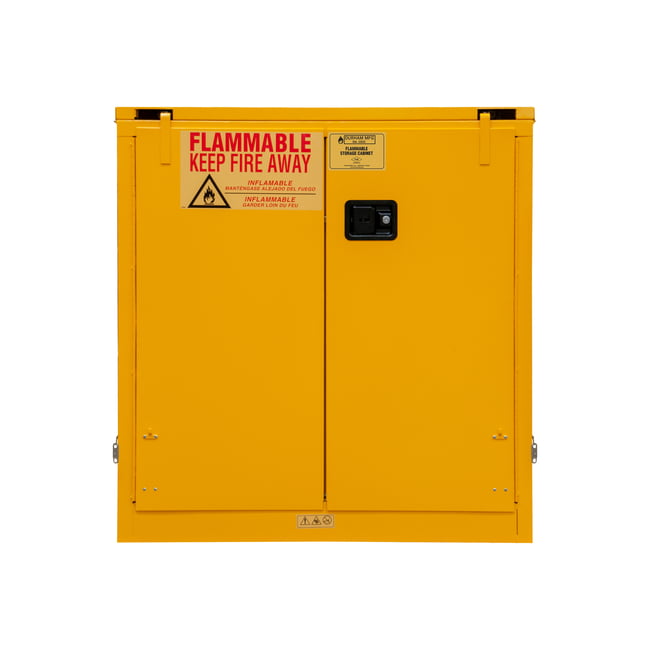 Flammable Storage, 30 Gallon, Self Close, Yellow