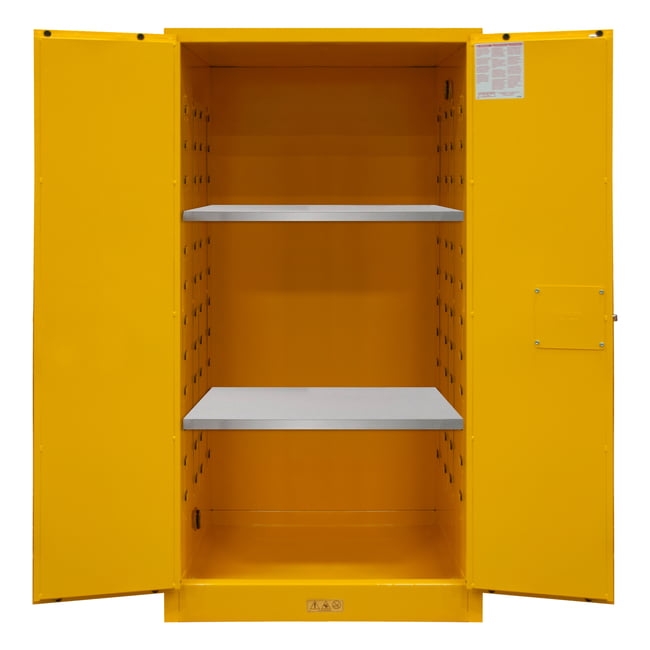 Flammable Storage, 60 Gallon, Manual, Yellow