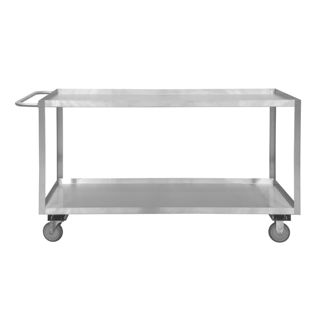 Stainless Steel Stock Cart, 2 Shelves - Stainless; 16 Gauge, Stainless Steel