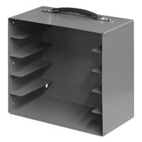 Rack For Small Plastic Compartment Boxes - Gray; Carrying Handle