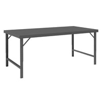 Folding Leg Workbench, Steel Top, 96-36 - Gray