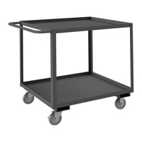 Stock Cart, 2 Shelves - Gray; 14 Gauge Steel