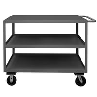 Stock Cart, 3 Shelf - Gray; 14 Gauge Steel