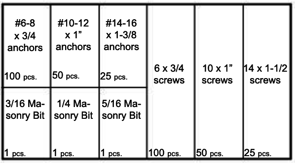 CONICAL PLASTIC ANCHORS & SCREWS