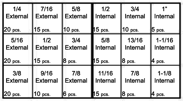 184719 INTERNAL & EXTERNAL RETAINING RINGS