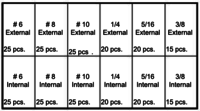 184706 INTERNAL & EXTERNAL LOCK WASHERS