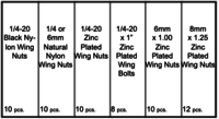 AIR CLEANER HOLD DOWN WING BOLTS & NUTS