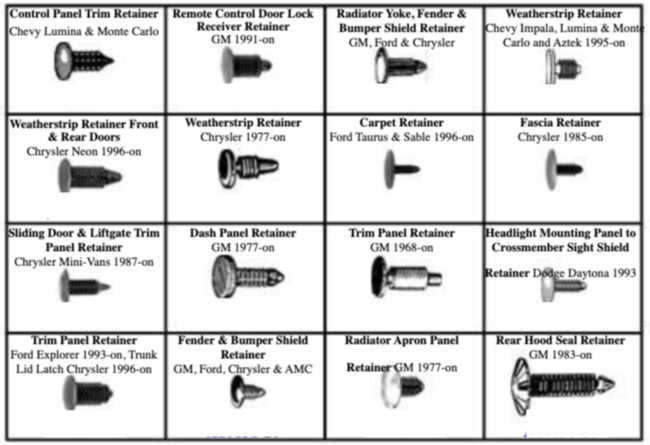 185045 NYLON SHIELD RETAINERS