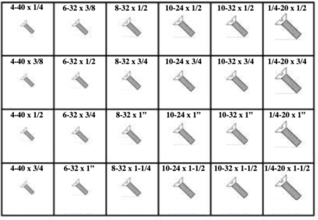 185069 SLOTTED FLAT HEAD MACHINE SCREWS