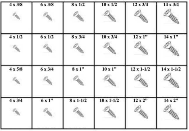 185078 PHILLIPS FLAT HEAD SHEET METAL SCREWS