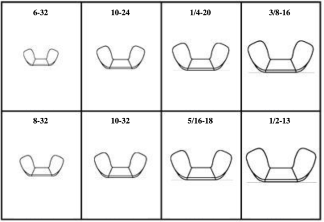 185093 WING NUTS COLD FORGED