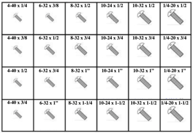 185096 SLOTTED ROUND HEAD MACHINE SCREWS