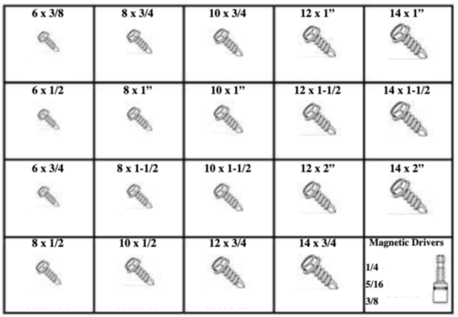 185102 HEX WASHER HEAD DRILL & TAP SCREWS