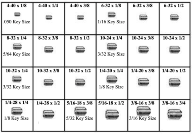 185109 SOCKET SET SCREWS