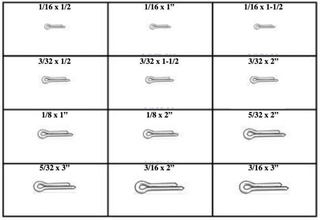 COTTER PINS EXTENDED PRONGS