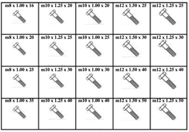 185147 METRIC HEX HEAD CAP SCREWS