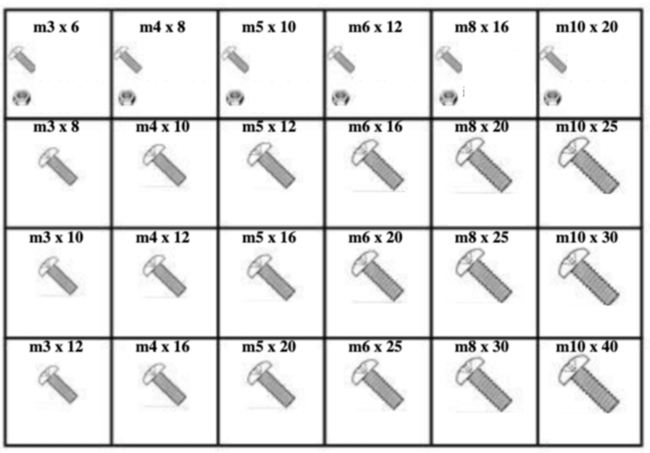 METRIC PHILLIPS PAN HEAD MACHINE SCREWS W/ NUTS