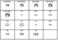 185064 NUTS, FLAT & LOCK WASHERS