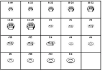 185065 NUTS, FLAT & LOCK WASHERS