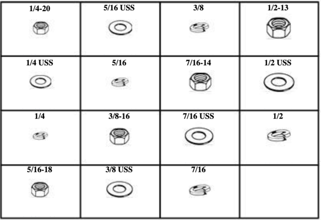 NUTS, FLATS & LOCK WASHERS - GRADE 8