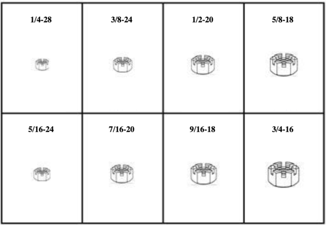 FINISHED SLOTTED HEX NUTS