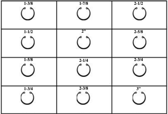 INTERNAL RETAINING RINGS - LARGE SIZES