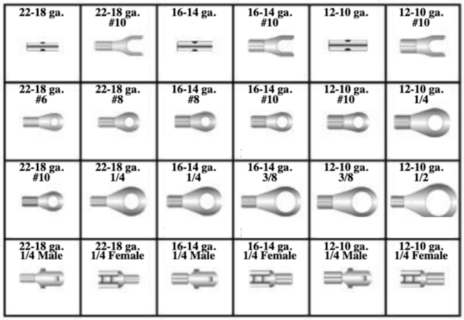 184982 NON-INSULATED WIRE TERMINALS