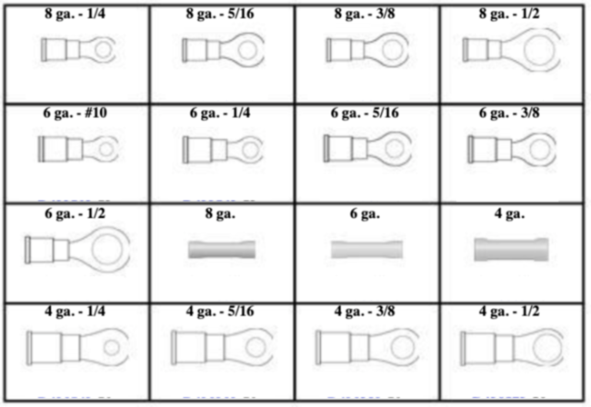 8-6-4 GA VINYL INS. WIRE TERMINALS