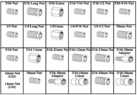 BRAKE LINE NUTS & ADAPTERS