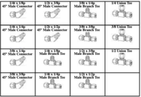 184979 BRASS AIR BRAKE FITTINGS