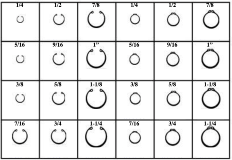 RINGS RET INT-EXT 24 ITEMS 620 PCS ASST - SMALL TRAY