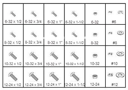 184774 SLOTTED ROUND HEAD MACHINE SCREWS