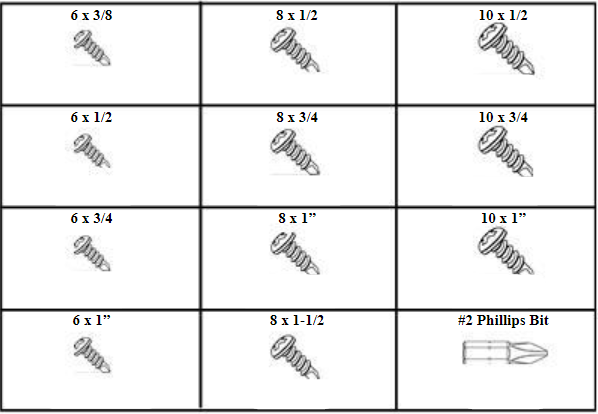 PHILLIPS PAN HEAD DRILL & TAP SCREWS