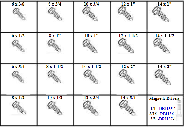 HEX WASHER HEAD DRILL & TAP SCREWS