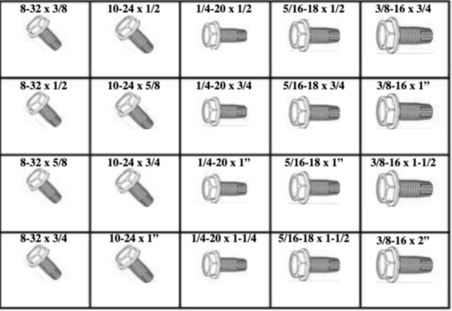 184806 HEX HEAD THREAD CUTTING SCREWS