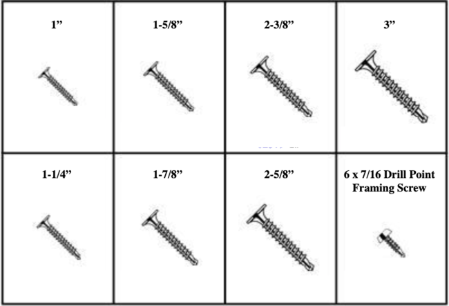 184808 DRYWALL SCREWS