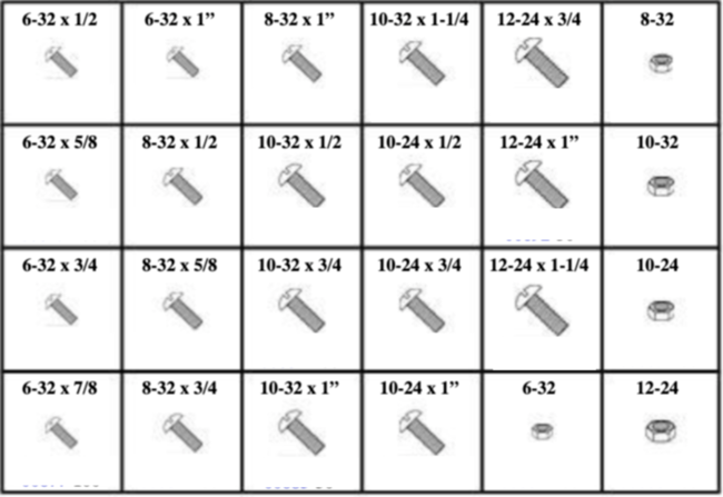 184815 SLOTTED ROUND HEAD MACHINE SCREWS